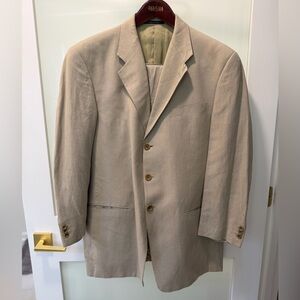 Armani Collezioni Beige Single-Breasted Sport Coat